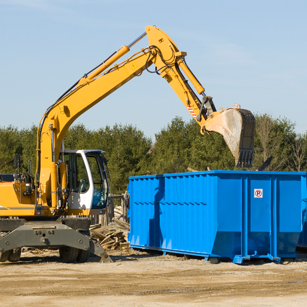 are there any restrictions on where a residential dumpster can be placed in Donie